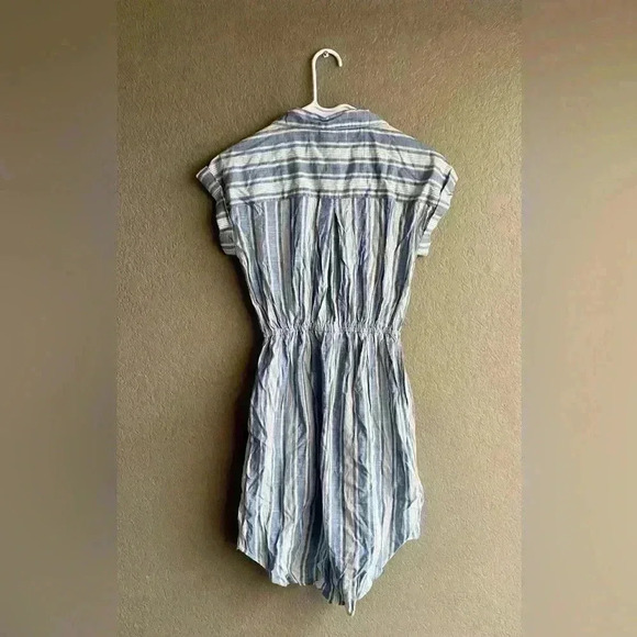 Japna Brand Shirt Dress Size XS Button Up Elastic Stretch Waist - Picture 4 of 8